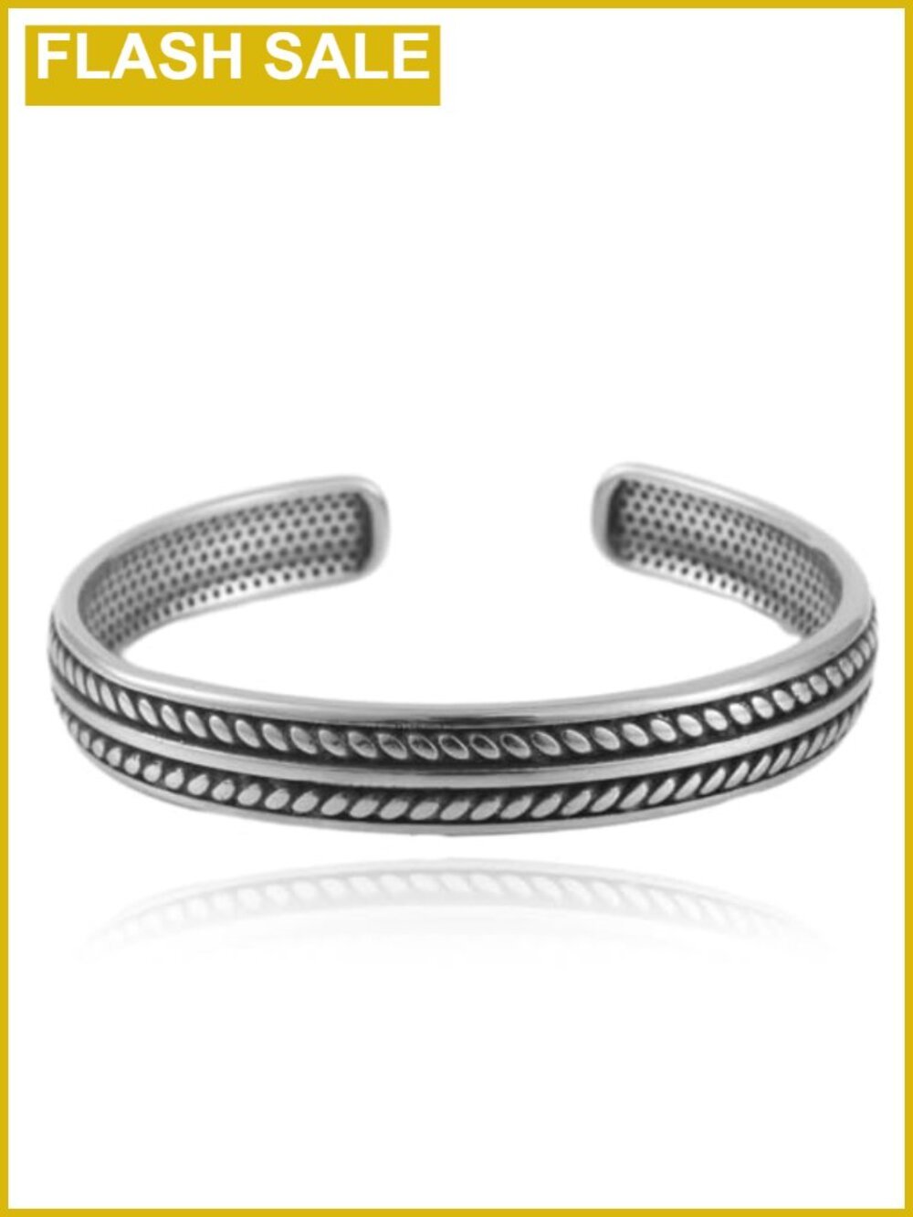 Stainless Steel Wheat Etched Cuff Bracelet Vintage Open Bangle